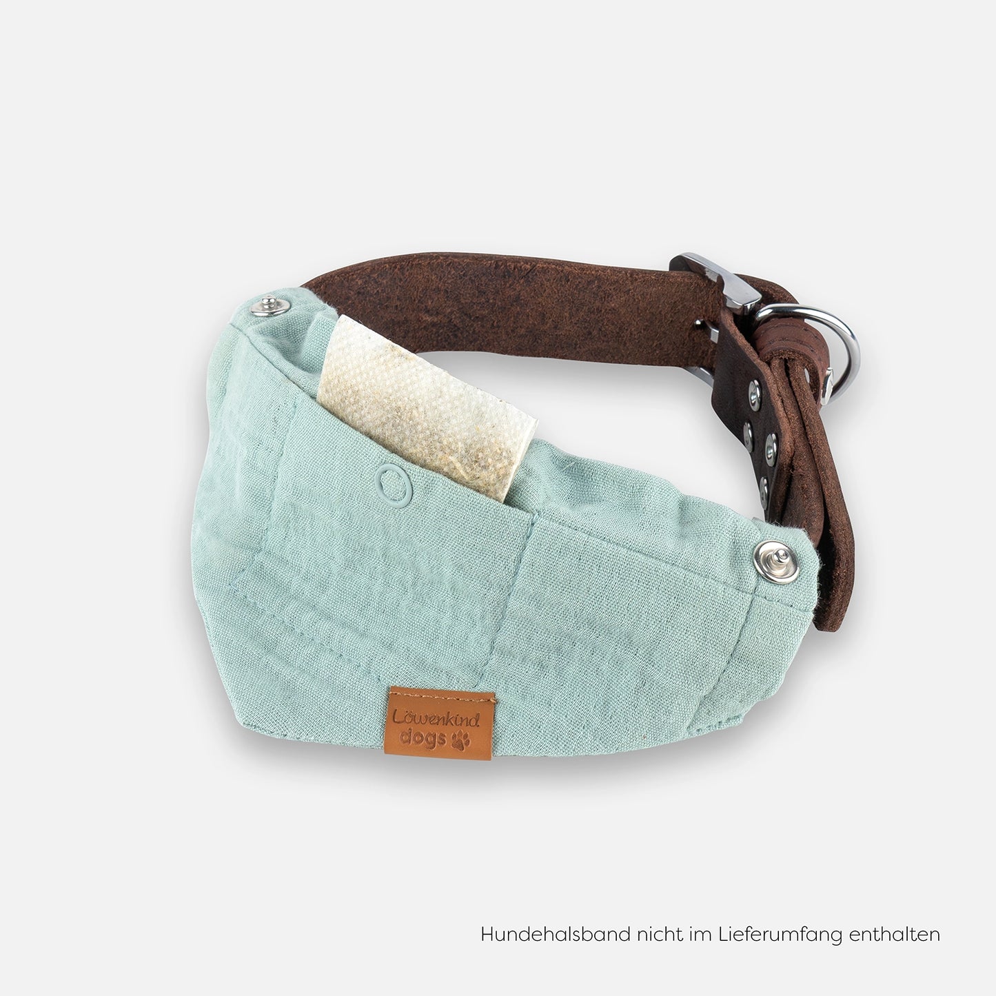 Hochwertiges Hundehalstuchband mit Kräuterpadtasche